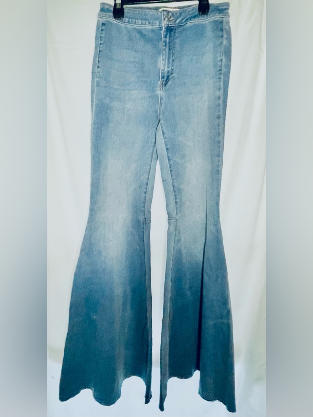 Free People- Just Float On Flare Jeans In Light Wash - Picture 7 of 8